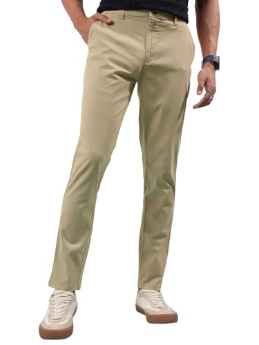 Image of Highlander Men's Slim Fit Formal Trousers | Ankle Length |Smart Trousers for Men | Chino Trousers for Men|Elegant Design | Comfortable Fabric for Daily Work & Formal Occasions
