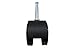 Shepherd Hardware 9418 2-Inch Office Chair Caster, Twin Wheel, 5/16-Inch Stem Diameter, 75-lb Load Capacity, Black, 2 Count (Pack of 1)