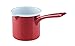 RIESS 0284-030 - Pentola per becco con manico, diametro 10 cm, altezza 6,7 cm, capacità 0,75 litri, in vetro smaltato, rosso
