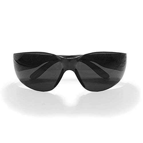Jorestech Eyewear Protective Safety Glasses, Polycarbonate Impact Resistant Lens Pack Of 12 (Smoke) #TOP3