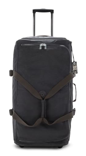 Amazon.nl Kipling TEAGAN L Grote duffeltas op wielen, rechtopstaand, Black Noir (Zwart) aanbieding