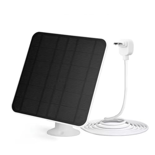 MENDUNER 12W Solar Panel for Security Cameras - IP66 Weatherproof Outdoor Charger with 360° Adjustable Bracket and 9.8ft Charging Cable for Continuous Power Supply