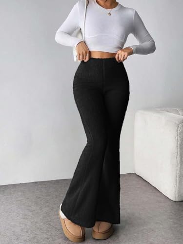 Image of KOTTY Women's Coral Fabric Flared Fit Pant - Super Soft Thermal Design for Stylish Cold Weather Comfort