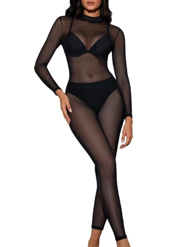 MakeMeChic mesh jumpsuit