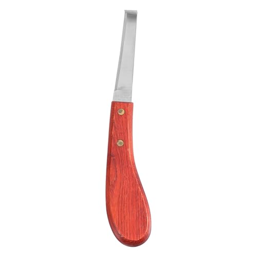 jojofuny Cuchillo para Herraduras de Caballo Derecho Herramienta Portátil para Reparar Cascos Acero Inoxidable Tamaño Compacto Suministros para Establos Uso Profesional y Fácil