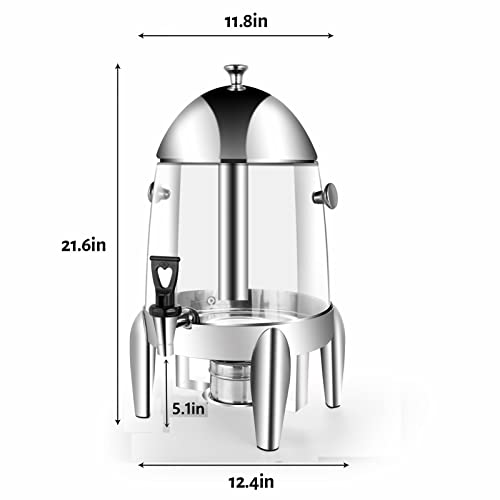 Beverage Dispenser 3 Gallon Hot And Cold Plastic Drink Dispenser With Spigot Lemonade Tea Water Coffee Chafer Urn With Ice Core, For Parties Buffet Catering Hot & Cold Drinks (Pc Transparent) #TOP1