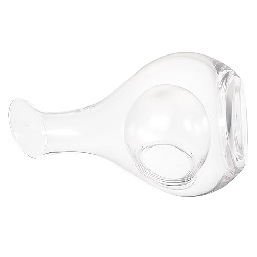 SOLUSTRE Creative Japanese Ice Wine Decanter Stylish Glass Liquor Divider with Concave Design for Ice Cubes Elegant Wine Container for Serving Gifting