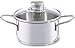 Fissler Häppchen / kleiner Edelstahl-Kochtopf (Ø 14 cm, 1 L) Snacktopf, mit Glas-Deckel, Induktions-geeignet, Silber