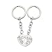 VOSAREA 2pcs Puzzle Porte-clés en Forme de Coeur BIG Sister Little Sister Amis Couple Amoureux Porte-clés Séparable Ensemble Pendentif 2 Soeurs Amis pour Toujours (K62 Big Sis+K62 Little Sis 2pcs)