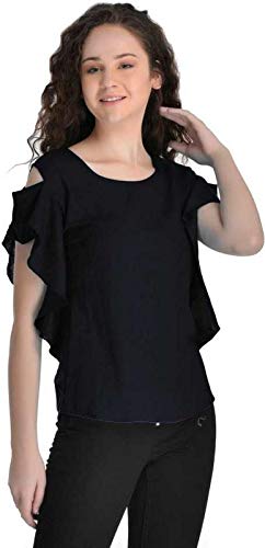 Black Colour Tops for Women at Amazon 