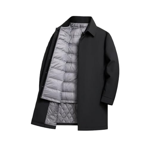Trench homme avec doublure amovible : le manteau d'hiver mi-long ajustable