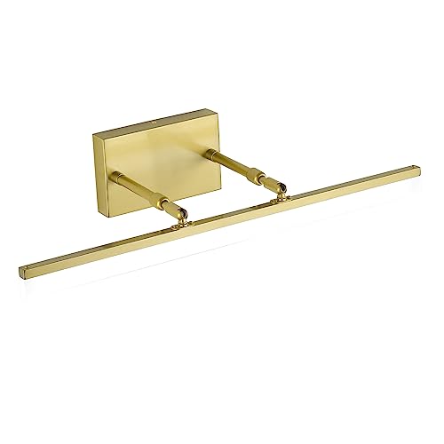 Image of Aipsun Bathroom Vanity Light Brushed Gold Modern LED Vanity Lighting Over Mirror 24inch Adjustable Gold Wall Light for Bathroom (Cool White 5500K)
