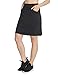 Westkun Donna Gonne de Golf con Pantaloncino Lunghezza del Ginocchio Modesta All'aperto Sportive Corsa a Passeggio Padel Tennis Skort con Tasche(Nero,XL)
