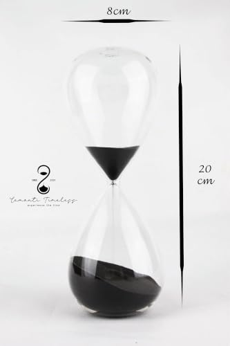 Lemonti Timeless Sanduhr aus Glas | 30 Minuten in Schwarz | auch in 10/15/30/45/60 min | als Dekoration für das Büro… – Ansicht 2