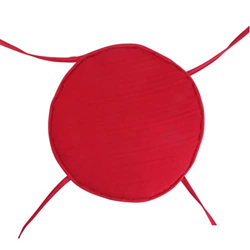 Colchoneta de la almohadilla del asiento de 30 cm roja para sillas frías de hierro en jardín