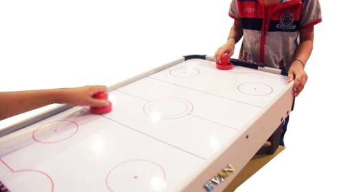 Image of Lagertha Wooden Indoor Air Hockey Game Table Top Toy for Kids, Big Size 80 x 42 x 23.5 cm, Multi Color