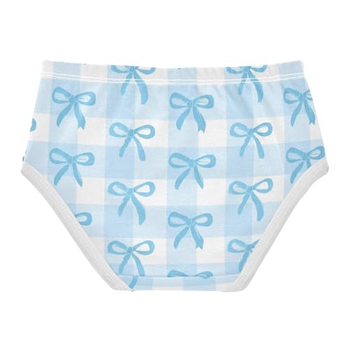 Wusikd Light Blue Bows Girls' Underwear Cotton Girls Briefs Soft Toddler Underwear 2T2