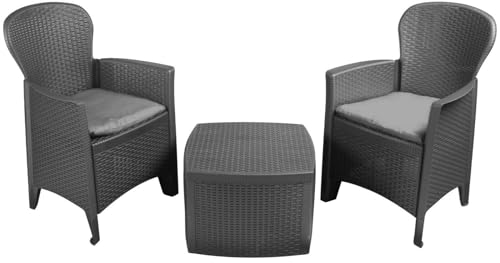 Codice Prodotto: B2_0654848 Ipae-Progarden Set Tree Antracite C/Cuscini