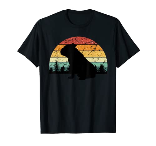 Bulldog Dog Lovers Vintage Sunset Loves Dogs Regalo para mascotas Camiseta