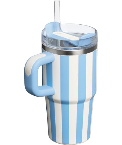 Image of STANLEY Quencher H2.0 Tumbler with Handle and Straw 20 oz | Flowstate 3-Position Lid | Cup Holder Compatible for Travel | Insulated Stainless Steel Cup | BPA-Free | Cornflower Cabana Gloss