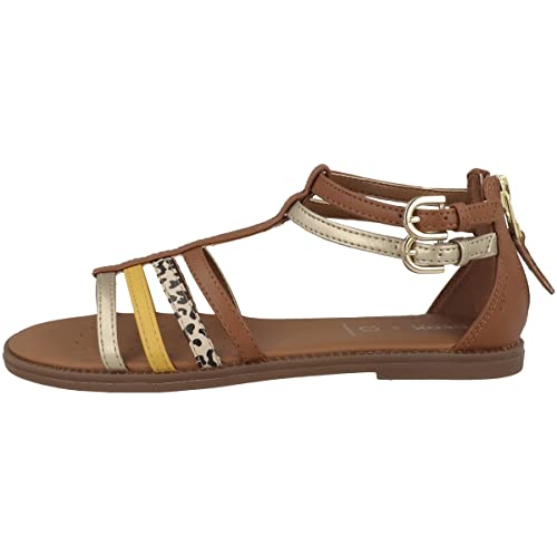 Geox J Sandal Karly Girl, Sandalias para Niña, Marrón (Caramel) , 30 EU