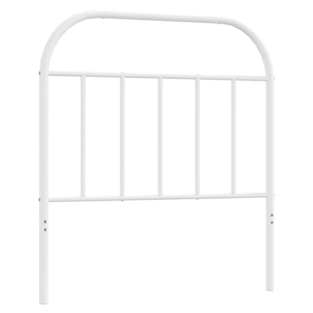 vidaXL Cabecero de Metal Blanco 90 cm