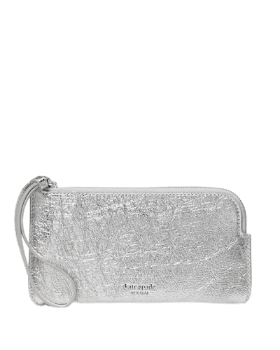 kate spade new york Zippy Crinkle Metallic Leather Small Wristlet