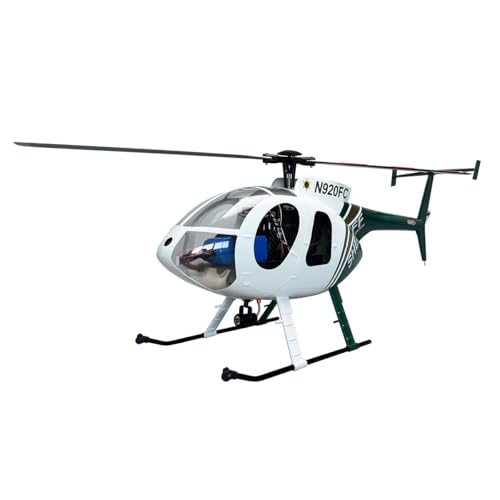 Roban RC Helicopter MD-500E 470 Size RTF Version 2 Blades Green White Hughes GPS Model