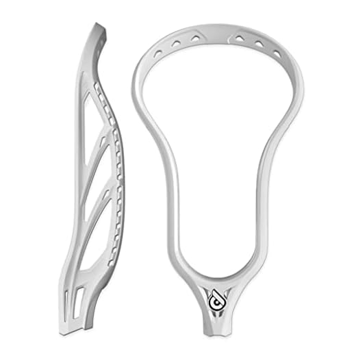 Powell Lacrosse Pioneer II Unstrung Attack Head (White)