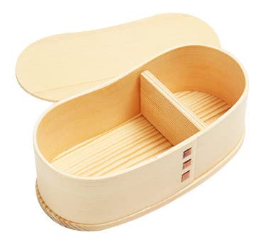 曲げわっぱ そら豆型 弁当箱(小) 白木 学生 ランチ 通勤 手作業 水分 ご飯 天然木 女性 男性