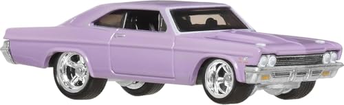 Image of Hot Wheels Premium Fast & Furious, 1:64 1966 Chevy Impala Scale Die-Cas Vehicle with Real Riders Tires 5 /5 (Purple)