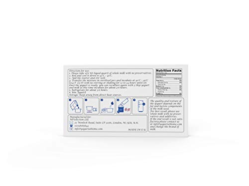 Kefir Starter Cultures - Pack of Freeze-Dried Culture Sachets For Creamy and Mild Milk Kefir (12 sachets)