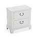 Versa Bran Mesilla de noche Mesa pequeña o auxiliar para el Dormitorio o Salón, con 2 cajones, Medidas (Al x L x An) 48 x 25 x 48 cm, Madera, Color Blanco