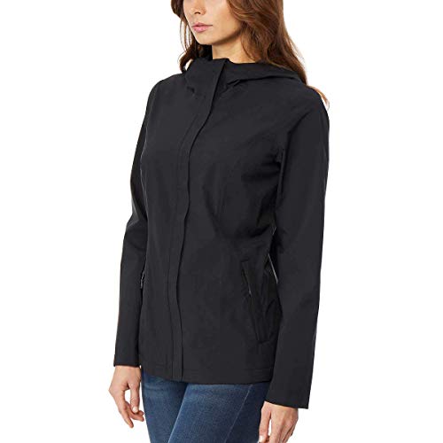32 DEGREES Women?s Rain Jacket Coat Weatherproof, Black, X-Large