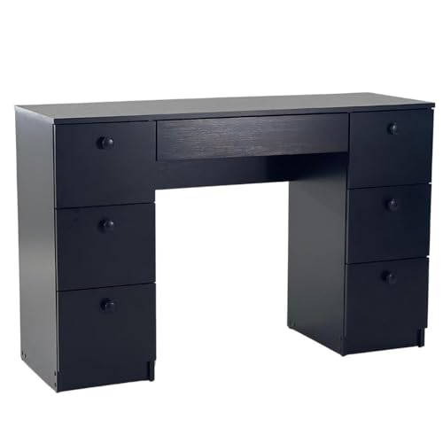 Penteadeira Ditália 7 Gavetas Pe-100 Cor:preto