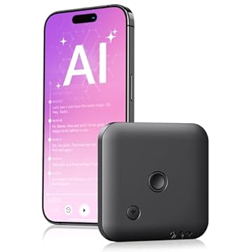 Gravador de voz com aplicativo para transcrição de voz em texto de IA, resumo GPT-4o, mapeamento mental, armazenamento de 64 GB e design magnético, ditafone para chamadas, palestras e reuniões, por