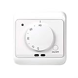VRTYVEYBB ME720 Controlador de termostato mecánico para uso de calefacción con rango de temperatura ajustable y compatibilidad para varias entradas de voltaje, adecuado para entornos interiores