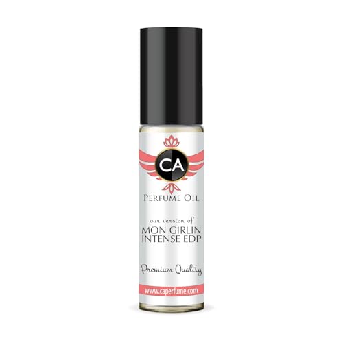 CA Perfume Impression of Mon Girlin Intense Edp for Women Fragrance Oil Amber Woody Scent Long Lasting Perfumes for Women Travel Size TSA Ready Mini Parfum Body Oil Roll-on 0.33 Fl Oz 10ml