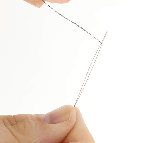 The Beadsmith Big Eye Beading Needles, 2.125 Inches, 4 Per Card, Sharp Points, Use For General Sewing, Weaving And Embroidery, Very Easy To Thread #TOP2