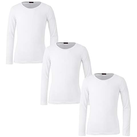 Pack of 3 Girls Cotton Long Sleeve Tops Cover