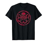 Marvel Hail Hydra Red Camo Distressed Comic Villain Icon T-Shirt
