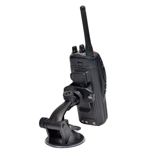 TWAYRDIO Windshield Mount for Handheld Radio, Suction Cup Holder Bracket for Motorola Talkabout BaoFeng Retevis Yaesu Handhelds Walkie Talkie Two Way Radio
