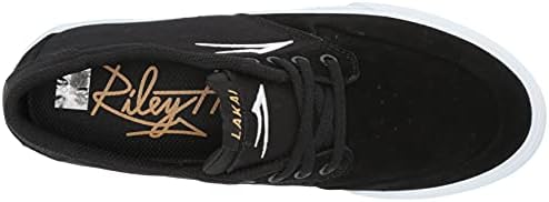 Lakai Men's Riley 3 Skate Shoe, Black Suede, 9 | Image 4