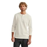 Eddie Bauer Men's Eddie's Favorite Thermal Henley, Ivory, Medium