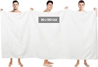 Utopia Towels 2er Badetücher Duschtücher Groß Baumwolle 90 x 180 cm Weiß – Ansicht 2