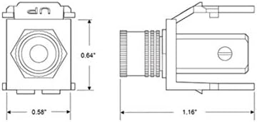 Leviton Binding Post Snap-In Modular Insert, QuickPort, White with Black Stripe image 4