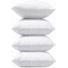 LANE LINEN 4 Pack 18×18 White Throw Pillow Inserts for Decorative Pillow Covers Couch Pillows for Living Room Fluffy Pillows for Bed