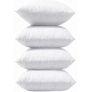 LANE LINEN 4 Pack 18×18 White ...