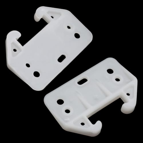 suiwotin 10pcs White Plastic Drawer Slides - Drawer Track Guides with Screws for Dresser, Wardrobe, Cabinet & Furniture Replacement, 7 Holes - Thumbnail 3