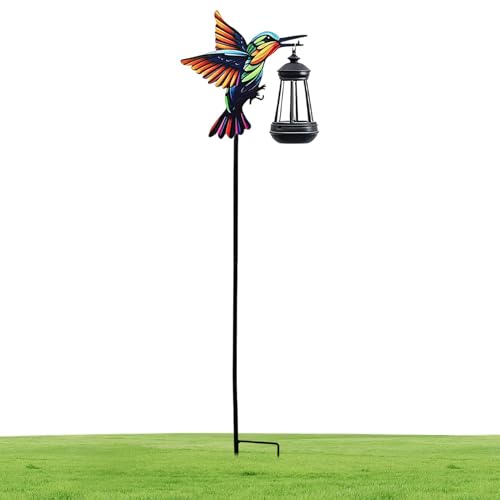 Solar Stake Lights, Waterproof LED Lanterns, 13.78x3.94 Inches Resin Metal Pack with Secure Build, Solid Outdoor Lighting Case, Compact Frame with Modern Style, Path Accessory for Lawn Driveway